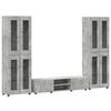 vidaXL Conjunto de mueble de TV con caj&oacute;n FLORIN 3 pcs Gris Concreto