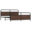 vidaXL Estructura de cama sin colchón metal roble marrón 180x200 cm