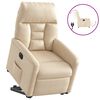 vidaXL Sill&oacute;n el&eacute;ctrico reclinable elevable tela microfibra beige