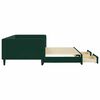 vidaXL Sofá cama nido con cajones terciopelo verde oscuro 100x200 cm