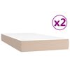 vidaXL Cama box spring con colch&oacute;n cuero sint&eacute;tico capuchino 200x200cm