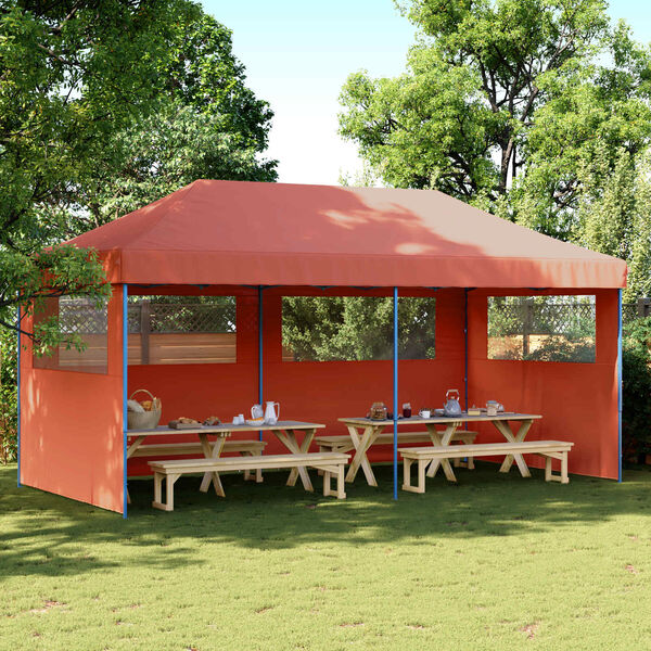 vidaXL Carpa de Fiesta Terracota 292 x 580 x 315 cm Tela Oxford