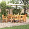 vidaXL Conjunto de Comedor de Jardín 7 pcs Marrón