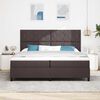 vidaXL Cama tipo Box Spring Marr&oacute;n Oscuro 200 x 200 cm tela