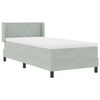vidaXL Cama tipo Box Spring Gris Claro 190 x 90 cm Terciopelo
