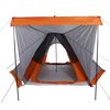 vidaXL Tienda familiar tipi para 6 personas impermeable gris naranja