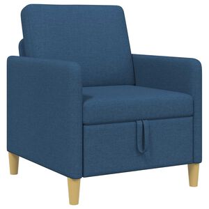 vidaXL Sof&aacute; con almacenamiento Azul 72 x 78 x 87 cm Poli&eacute;ster
