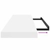 vidaXL Estante flotante de pared 2 uds MDF blanco brillo 80x23,5x3,8cm