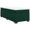 vidaXL Cama box spring con colch&oacute;n terciopelo verde oscuro 100x200 cm