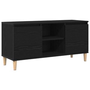 vidaXL Gabinete de TV 102 x 35 x 50 cm Roble Negro