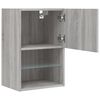 vidaXL Mueble para TV con luces LED gris Sonoma 40,5x30x60 cm