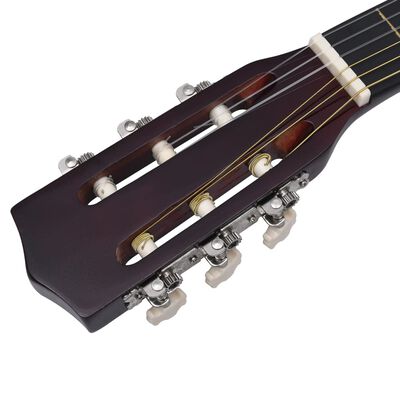 vidaXL Guitarra clásica niños y principiantes madera de tilo 1/2 34"