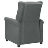 vidaXL Sill&oacute;n reclinable el&eacute;ctrico de tela gris oscuro