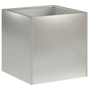 vidaXL Macetero de Jard&iacute;n Plateado 20 x 20 x 20 cm Acero inoxidable