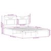 vidaXL Estructura de cama sin colch&oacute;n madera roble Sonoma 150x200 cm