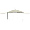 vidaXL Cenador con tejado doble extensible crema 3x3x2,75m 180g/m&sup2;