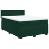 vidaXL Cama box spring con colch&oacute;n terciopelo verde oscuro 140x200 cm