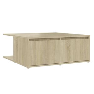 vidaXL Mesa de centro madera contrachapada roble Sonoma 80x80x31 cm