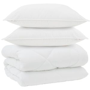 vidaXL Edred&oacute;n de Invierno con almohada 3 pcs Microfibra