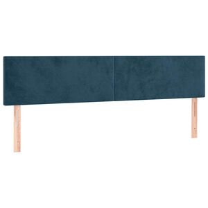vidaXL Cabeceros terciopelo azul oscuro 200x5x78/88 cm