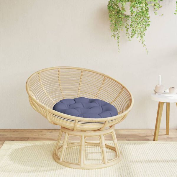 vidaXL Coj&iacute;n redondo de tela Oxford azul marino &Oslash; 60x11 cm