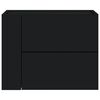 vidaXL Mesita de noche de pared negra 45x30x35 cm