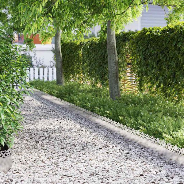 vidaXL Borduras para c&eacute;sped 30 pcs Plateado 103 x 0,05 x 22 cm