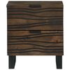 vidaXL Armario de Noche Nogal 40 x 33 x 46 cm Madera maciza de Acacia