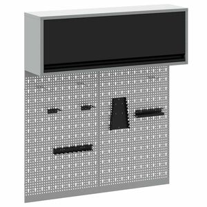 vidaXL Juego de Armarios de Herramientas con estante 3 uds. Negro
