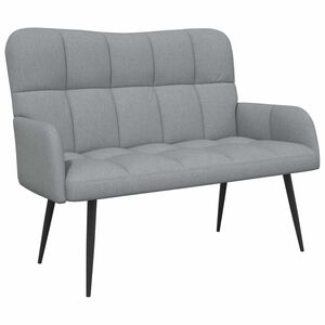 vidaXL Sof&aacute; de 2 Plazas Gris Claro 115 x 61 x 87 cm Tela