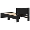vidaXL Estructura cama con cabecero madera ingeniería negro 90x200 cm
