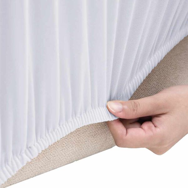 vidaXL Funda el&aacute;stica para sill&oacute;n de 2 plazas poli&eacute;ster jersey blanca
