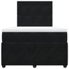 vidaXL Cama box spring con colch&oacute;n terciopelo negro 120x200 cm