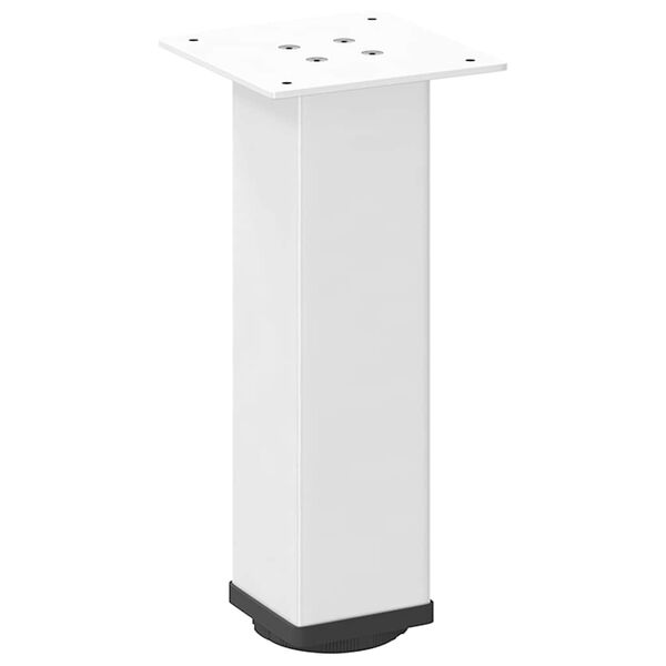 vidaXL Patas para mesa de centro (4 unidades), color blanco, 30-32 cm, acero
