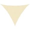 vidaXL Toldo de vela crema HDPE 160 g/m&sup2; 3,5x3,5x4,9 m