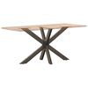 vidaXL Pata de mesa de comedor forma de ara&ntilde;a negra 120x68x(72-73) cm acero