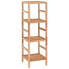 vidaXL Estanter&iacute;a de ba&ntilde;o madera maciza de nogal 35,5x35,5x112,5 cm