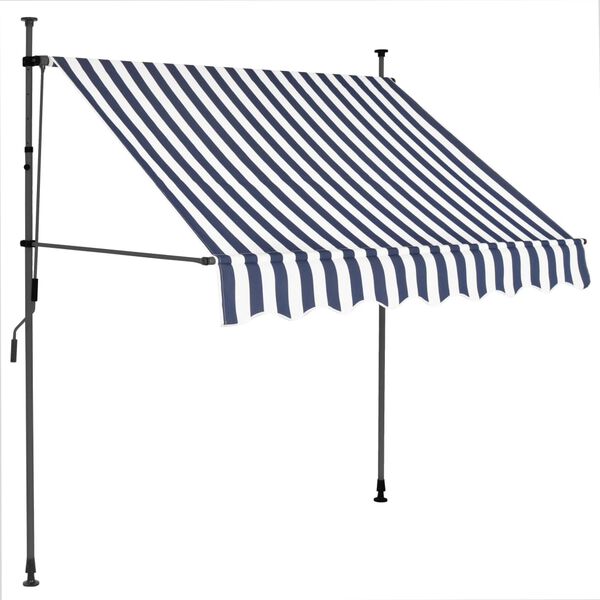 vidaXL Toldo manual retráctil con LED azul y blanco 100 cm