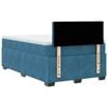 vidaXL Cama box spring con colch&oacute;n terciopelo azul oscuro 120x200 cm