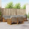 vidaXL Conjunto de sof&aacute;s de exterior 7 pcs Gris Natural y Claro