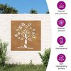 vidaXL Adorno de pared de jard&iacute;n acero corten dise&ntilde;o &aacute;rbol 55x55 cm