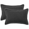 vidaXL Funda de almohada 2 uds. HOUTEN Gris oscuro 50 x 75 cm Boucl&eacute;