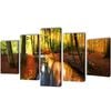 vidaXL Set decorativo de lienzos para la pared modelo bosque, 100 x 50 cm