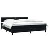 vidaXL Cama box spring con colch&oacute;n terciopelo negro 180x210 cm