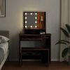 vidaXL Juego de tocador con LED madera contrachapada madera vieja