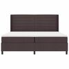 vidaXL Cama tipo Box Spring Marr&oacute;n Oscuro 200 x 200 cm tela