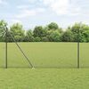 vidaXL Poste de Valla Gris 50 x 1,6 m (malla de 13 mm) Acero y PVC