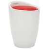vidaXL Taburete de almacenamiento de cuero sint&eacute;tico blanco y rojo