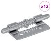 vidaXL Pestillo 12 uds. Plateado 46 x 17 x 1,2 mm Acero