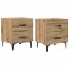vidaXL Mueble cama 2 uds. Roble artisan 40 x 35 x 47,5 cm